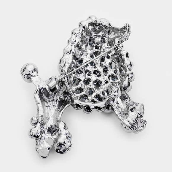Montana Sapphire Blue Poodle Brooch Crystal Large - Picture 2 of 2